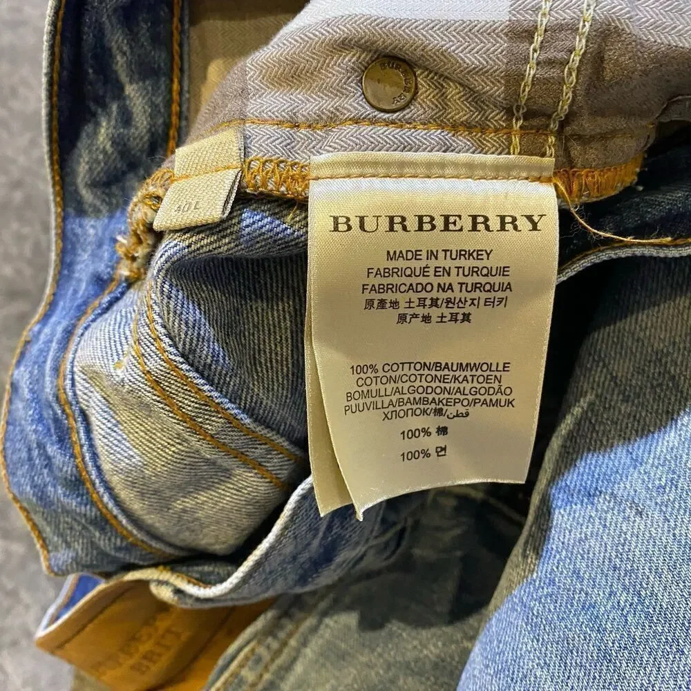 BURBERRY BRIT Men's Steadman SLIM Denim Jeans Button Fly 40